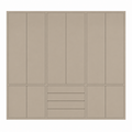 123kast  Kleding Bermuda - 300x60x240H cm - 4 push to open lades - push to open deuren - 5 cm plankdikte - strakke afwerking