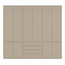 123kast  Kleding Bermuda - 300x60x240H cm - 4 push to open lades - push to open deuren - 5 cm plankdikte - strakke afwerking