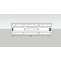 123kast   Dressoir - 220 x 50 x 80H cm - Robuust kleur eiken - 7 lades - 2 open vakken
