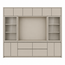 123kast  TV vakkenkast Gerlos - 325x40x240H cm - glazen schuifdeuren - push to open deuren - soft close lades - strak design