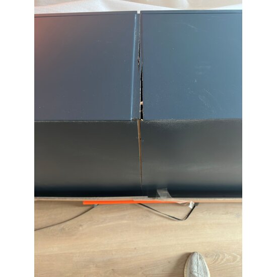 123kast Showmodel TV Vakkenkast/tv-kast Winterberg - 400x40x240H cm - Ral 5008