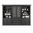 123kast  Boekenkast Amalfi  - 320x40x220H cm - verstelbare planken - vitrinedeuren - 4 push to open deuren - 3 greeploze lades