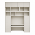 123kast Bureau vakkenkast Termoli - 280x40x335H cm - push to open deuren - push to open lades - 4cm plank dikte - strakke afwerking