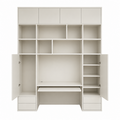 123kast Bureau vakkenkast Termoli - 280x40x335H cm - push to open deuren - push to open lades - 4cm plank dikte - strakke afwerking