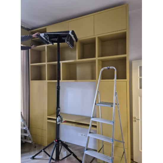 123kast Bureau vakkenkast Termoli - 280x40x335H cm - push to open deuren - push to open lades - 4cm plank dikte - strakke afwerking