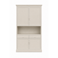 123kast Opbergkast Tenby - 150x35x160H - 4 dichte push to open deuren met sierlijke lijst op deuren - 2 push to open lades