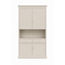123kast Opbergkast Tenby - 150x35x160H - 4 dichte push to open deuren met sierlijke lijst op deuren - 2 push to open lades