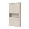 123kast Opbergkast Tenby - 150x35x160H - 4 dichte push to open deuren met sierlijke lijst op deuren - 2 push to open lades