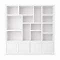 123kast Malawi 240x45x240H cm - strak design - 4 greeploze push to open deuren - 5cm plank dikte