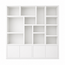 123kast Malawi 240x45x240H cm - strak design - 4 greeploze push to open deuren - 5cm plank dikte