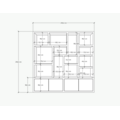 123kast Malawi 240x45x240H cm - strak design - 4 greeploze push to open deuren - 5cm plank dikte