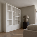 123kast Malawi 240x45x240H cm - strak design - 4 greeploze push to open deuren - 5cm plank dikte