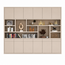 123kast  Vakkenkast Lanzarote 02 - 300x40x260H cm - push to open deuren - push to open lades - strakke afwerking