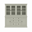 123kast  Buffetkast Foggia 04 - 220x48x225H cm - 4 vitrinedeuren - 6 soft close lades - 2 dichte deuren - landelijke/klassieke sierlijst