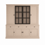123kast  Buffetkast Montana 05 - 220x46x220H cm - dichte deuren - 2 stalen deuren - strak design - zwarte greepjes - 4 soft close lades
