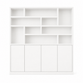 123kast  Vakkenkast Flachau 05 - 240x35x220H cm - 4 push to open deuren - 10 open vakken