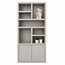 123kast  Vakkenkast Manhattan 02 - 100x40x240H cm - strak design - 2 greeploze push to open deuren - open vakken - 5cm plank dikte
