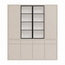 123kast  Vitrinekast Milazzo - 240x40x250H cm - push to open deuren - stalen glazen deuren - strakke afwerking