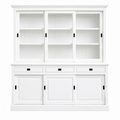 123kast  Buffetkast Mexico - 230x50x230H cm - 3 vitrine schuifdeuren - 3 lades - 3 dichte schuifdeuren