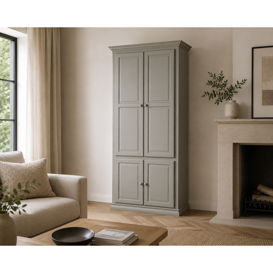 123kast  Schakelkast LM 02 - 100x40x245H cm - 4 dichte scharnierdeuren - 5 planken - verstelbare planken - schakelbaar