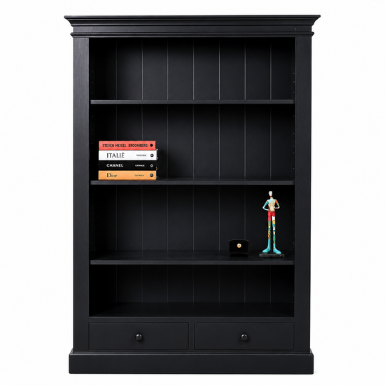 123kast  Boekenkast Libreria - 125x45x180H cm - 3 planken - 2 soft close lades