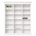 123kast  Boekenkast Queens library - 200x40x240H cm - 15 verstelbare planken - demontabel - strakke landelijke afwerking