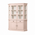123kast  Buffetkast Winchester - 160x45x200H cm - half rond - 2 vitrine scharnierdeuren - 2 soft close lades - 2 dichte scharnierdeuren