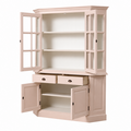 123kast  Buffetkast Winchester - 160x45x200H cm - half rond - 2 vitrine scharnierdeuren - 2 soft close lades - 2 dichte scharnierdeuren