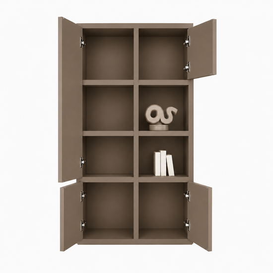 123kast  Vakkenkast Lutose  02 - 120x40x230H cm - push to open deuren - open vakken
