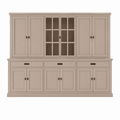 123kast  Buffetkast Aveiro - 300x50x220H cm - vitrinedeuren - 3 soft close lades - 12 scharnierdeuren