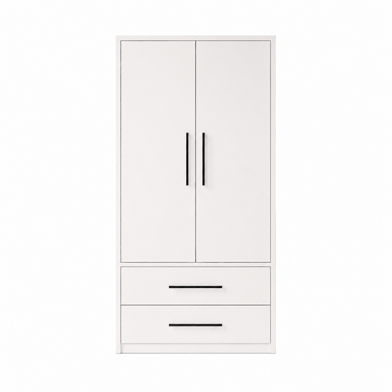 123kast  Kledingkast Zakyntos 02 - 120x60x200H cm - 2 deuren - 2 lades