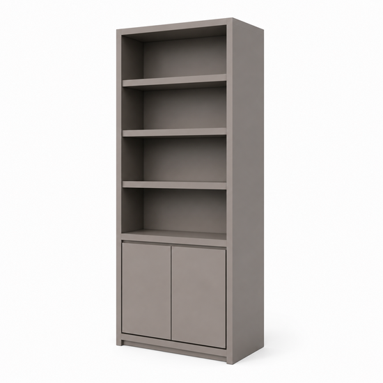 123kast  Vakkenkast Manhattan 01 - 100x40x240Hcm - strak design - 2 push to open deuren - greeploze deuren - 5cm plank dikte