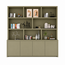 123kast  Vakkenkast Corsica - 240x20/40x240H cm - push to open deurtjes - open vakken 5cm plank dikte