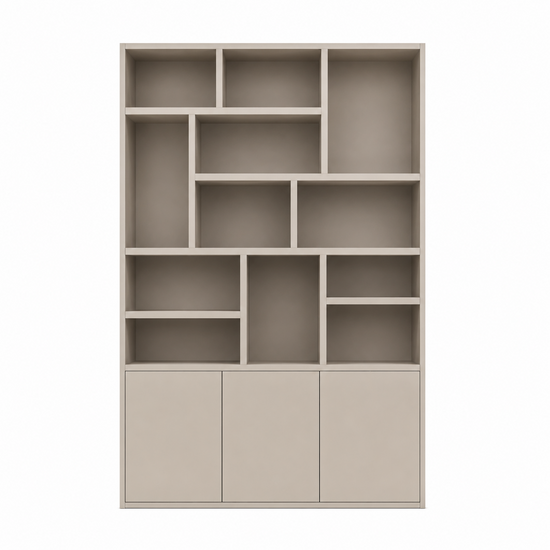 123kast  Vakkenkast Lecci - 180x40x271H cm - 3 push to open deuren - 3cm plank dikte