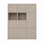 123kast  Vakkenkast Bonaire - 180x40x220H cm - push to open deuren - klep deur - open vakken - 5cm plank dikte - strakke afwerking