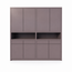 123kast  Vakkenkast Lanzarote - 240x50x240H cm - 8 push to open deuren - greeploze deuren - 4 soft close lades - strak design - open vak in het midden
