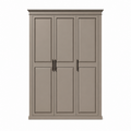 123kast  Kledingkast Teramo - 160x60x240H cm - 3 deuren - ophang roede - 3 lades - leg planken