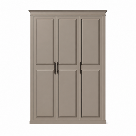 123kast  Kledingkast Teramo - 160x60x240H cm - 3 deuren - ophang roede - 3 lades - leg planken
