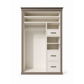 123kast  Kledingkast Teramo - 160x60x240H cm - 3 deuren - ophang roede - 3 lades - leg planken
