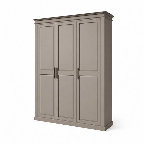 123kast  Kledingkast Teramo - 160x60x240H cm - 3 deuren - ophang roede - 3 lades - leg planken