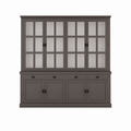 123kast  Buffetkast Montana 04 - 220x46x220H cm - 4 stalen deuren - strak design - zwarte greepjes - 4 soft close lades