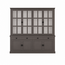 123kast  Buffetkast Montana 04 - 220x46x220H cm - 4 stalen deuren - strak design - zwarte greepjes - 4 soft close lades