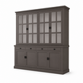 123kast  Buffetkast Montana 04 - 220x46x220H cm - 4 stalen deuren - strak design - zwarte greepjes - 4 soft close lades