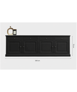 Dressoir Brela - Maatwerk - 250 x 45 x 70H cm - RAL 9005