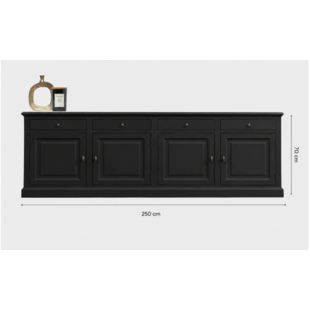 Dressoir Brela - Maatwerk - 250 x 45 x 70H cm - RAL 9005