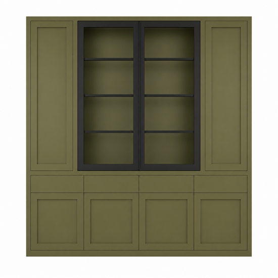 123kast  Buffetkast Formia - 240x50x230H cm - stalen deuren - push to open deuren en lades