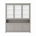 123kast  Buffetkast Tavira - 190x47x220H cm - schuifdeuren - deels van glas - open vak - op pootjes