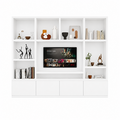 123kast showmodel  tv vakkenkast Jose - 300x40x240H cm - RAL 9016