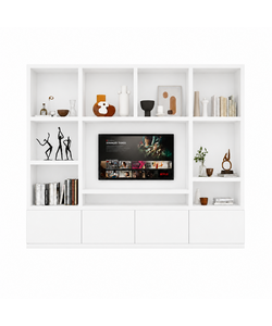 showmodel  tv vakkenkast Jose - 300x40x240H cm - RAL 9016