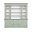 123kast  Buffet/Boekenkast Edinburgh - 225x50x230H cm - 2 vitrine deuren - open vak - 2 dichte deuren - 6 soft close lades - verstelbare planken - landelijke afwerking